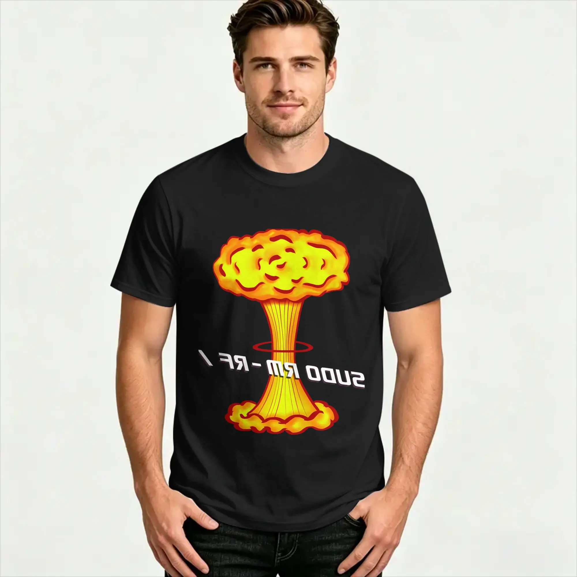Sudo rm -rf T-Shirt  Leisure T Shirts Short Sleeve Y2K Funny Tshirt Beach Cotton Plus Size Tees