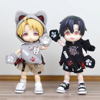 Ob11 Doll Bf Style Wolf Vestiti Top Doll Una spalla Pantaloncini di jeans Accessori per bambo Obitsu11, Molly, Gsc, Ymy, 1/12bjd