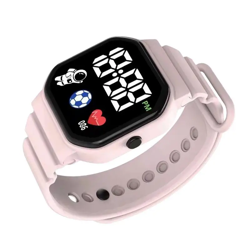 นาฬิกาดิจิตอลกีฬานาฬิกาดิจิตอลสําหรับเด็กสบายกีฬานาฬิกา LED กันน้ําซิลิโคนสําหรับเด็กผู้หญิงผู้ชาย