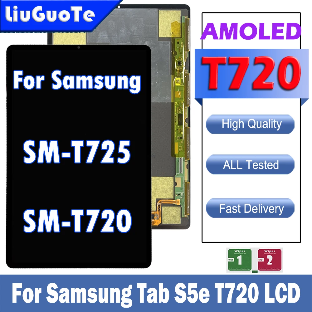 タッチスクリーンLCDディスプレイ交換部品,Samsung Tab s5e 10.5,t720