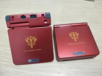 لوحدة تحكم الألعاب الأصلية المجددة GBASP GBA SP، مع وحدة تحكم IPS بإضاءة خلفية LCD وسطوع 6 مستويات