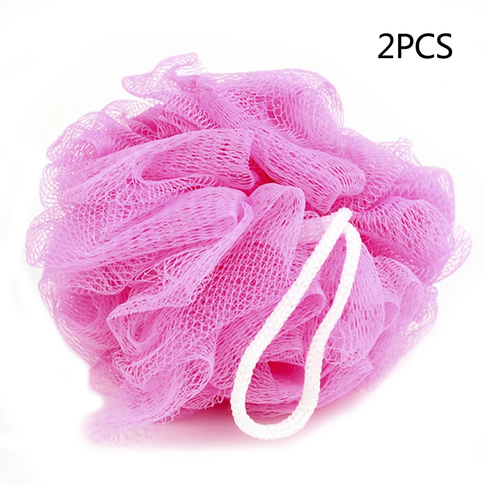 Nylon Scrubber Loofah Mesh Net Ball Cleaning Bath Mini Soft Body Bubbles Sponge Bath Ball Sponge Multi-color Shower Flower