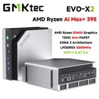 GMKtec EVO-X2 Next Gen AMD Strix Halo Al Mini PC AMD Ryzen AI Max+ 395 LPDDR5X 128GB/64GB/96GB WIFI7 BT5.4 Triple Cooling Fan