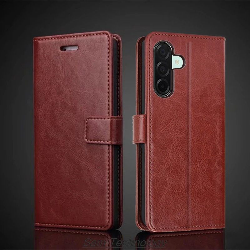 

Чехол-держатель для карт для Samsung Galaxy A26 5G, откидная крышка из искусственной кожи, чехол-бумажник в стиле ретро, чехол для телефона, деловой чехол Fundas Coque