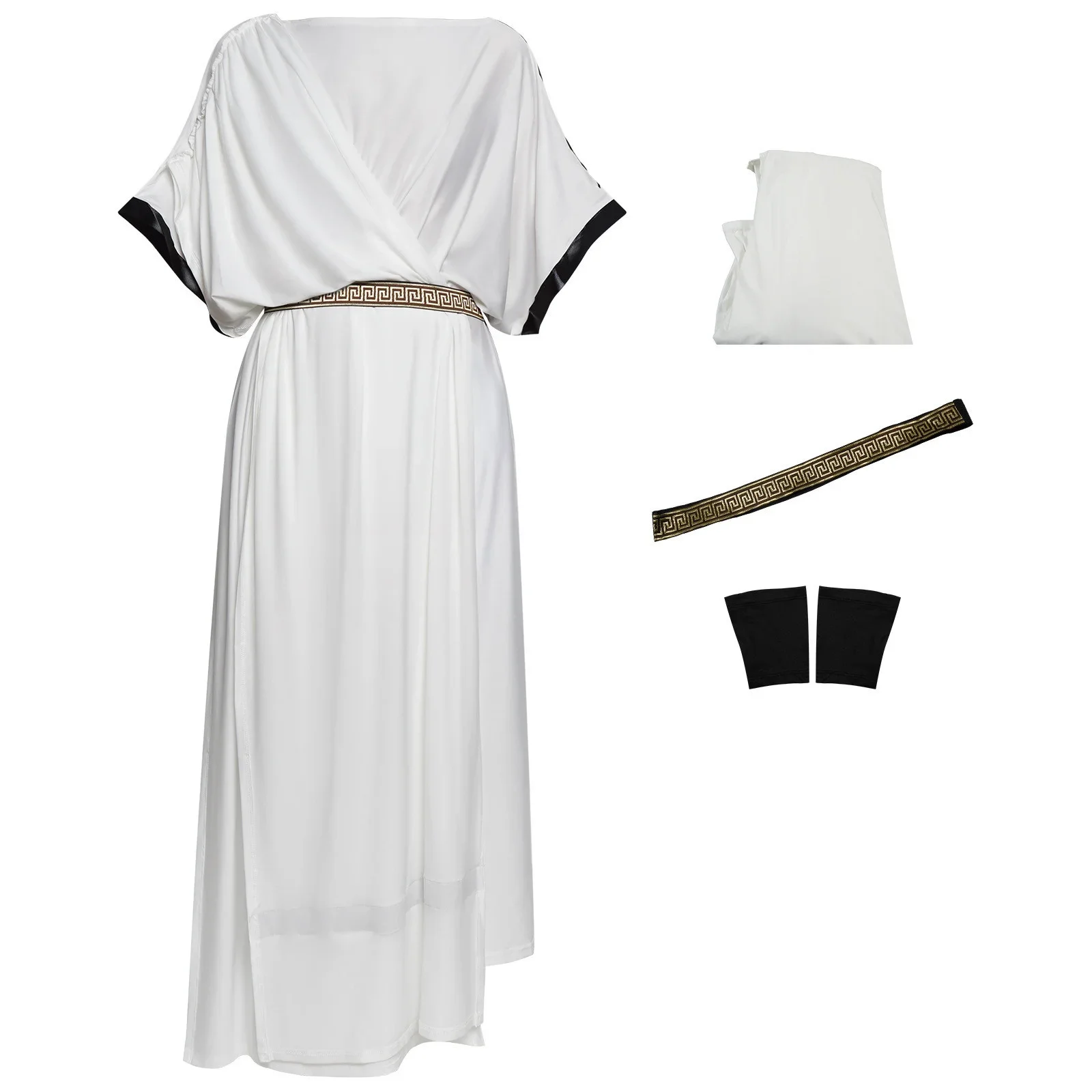 Disfraces de juego de rol para adultos, toga griega blanca, ropa medieval, disfraz de fiesta de soldado romano