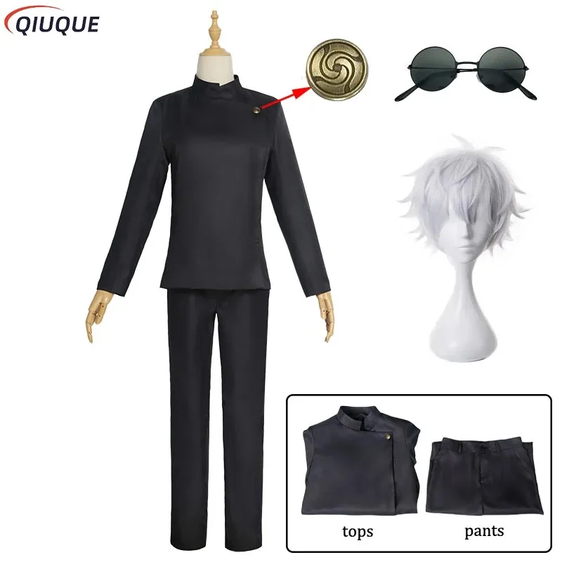 

AD1 Gojo Satoru Cosplay Costume Wig Glasses Anime Jujutsu Kaisen Cosplay High School Uniform Halloween Outfit Role Play Sui5 @ r