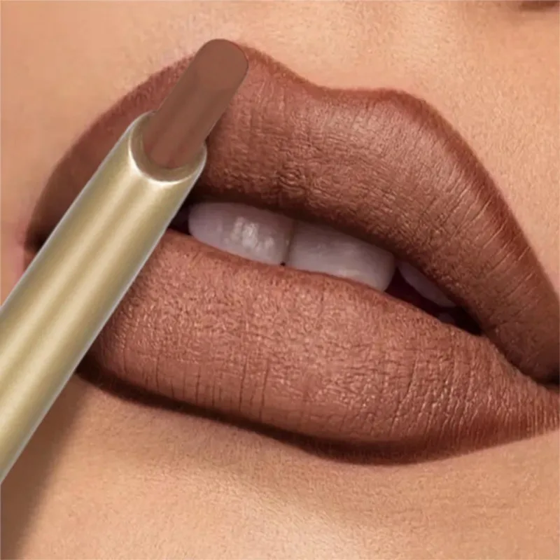 1PC Smooth Matte Lip Liner ลิปสติก - 3D ริมฝีปาก,ซ้อนทับ,สีสูง,ยาวนาน, เหมาะสําหรับวันที่และความต้องการรายวัน