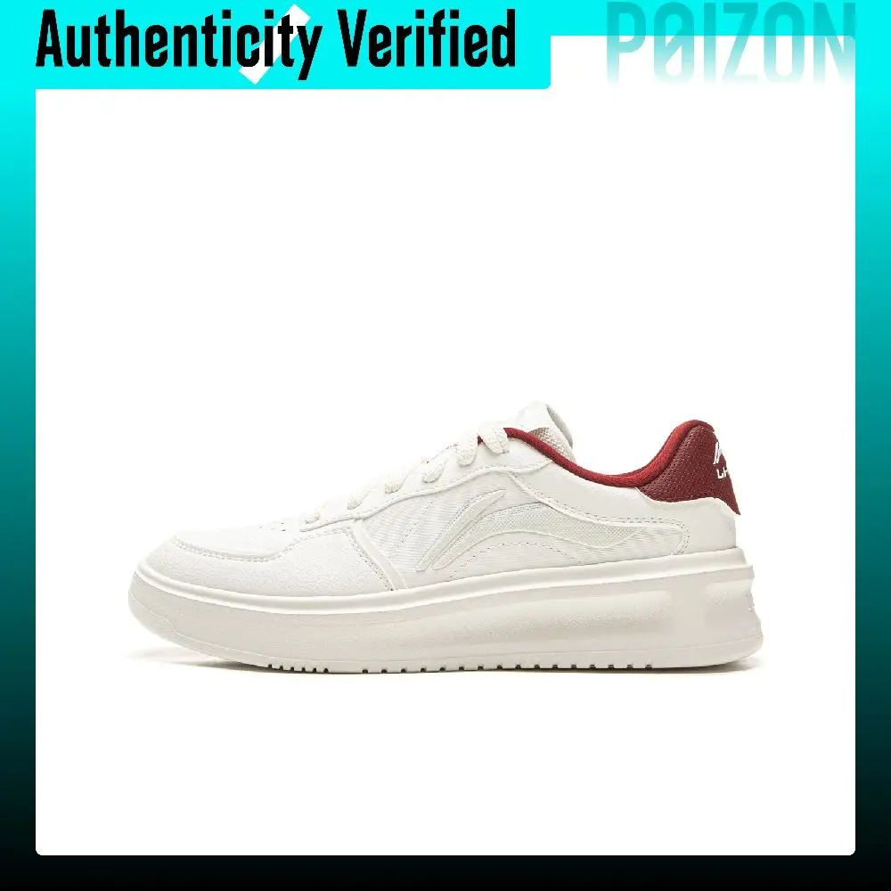 Li Ning Lantern Festival Synthetic Leather Coverage Breathable Low top Skateboard Shoes Women's AGCV316-4