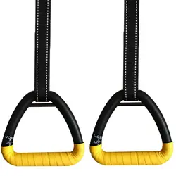 Gymnastic Rings Pull up Handle Rings with Adjustable Straps for Chlidren Adult Home Workouts Strength Training Fitness Equipment