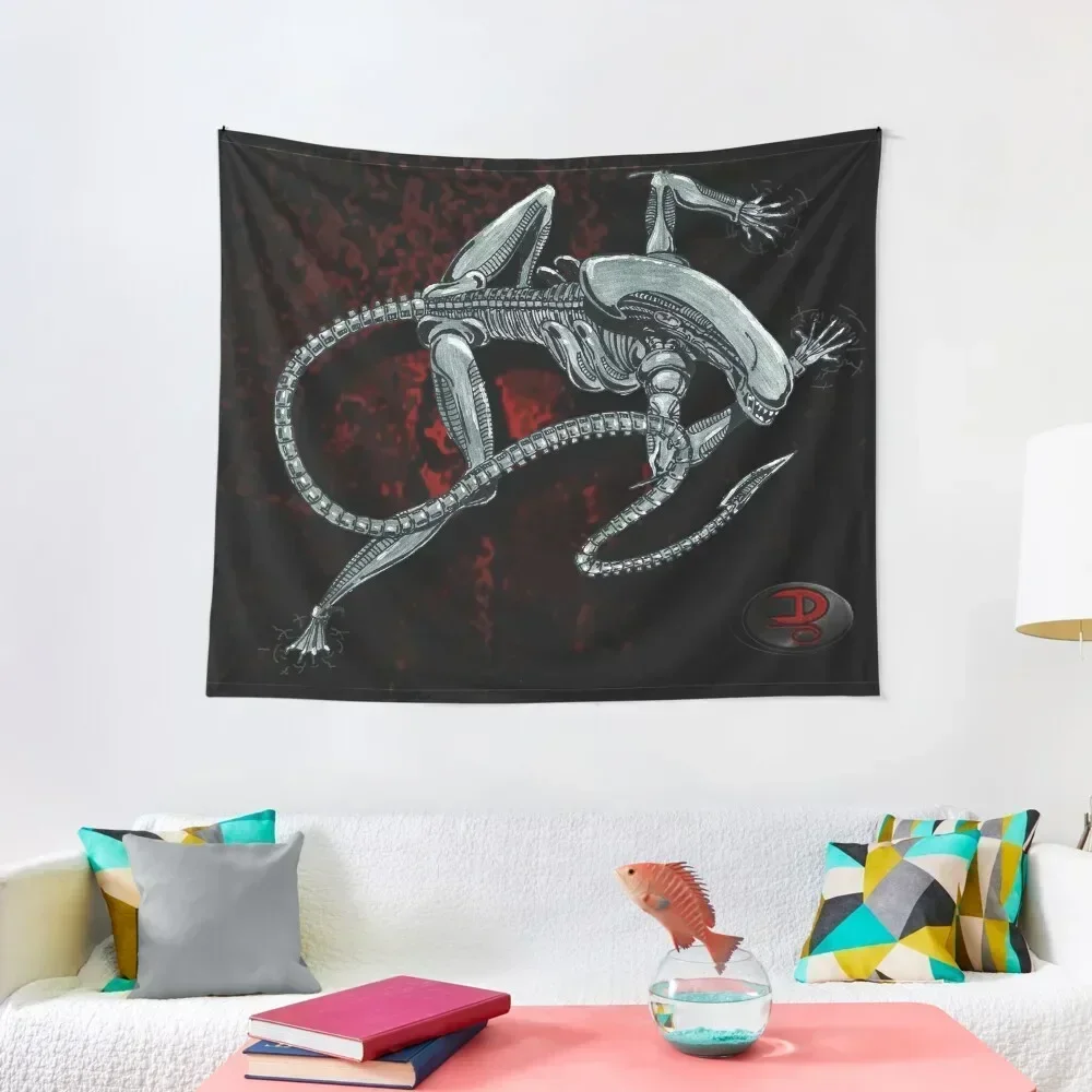 Xenomorph (DmNerdArtist) Tapestry Decoration For Home Carpet Wall Aesthetic Room Decor Decoration For Rooms Tapestry