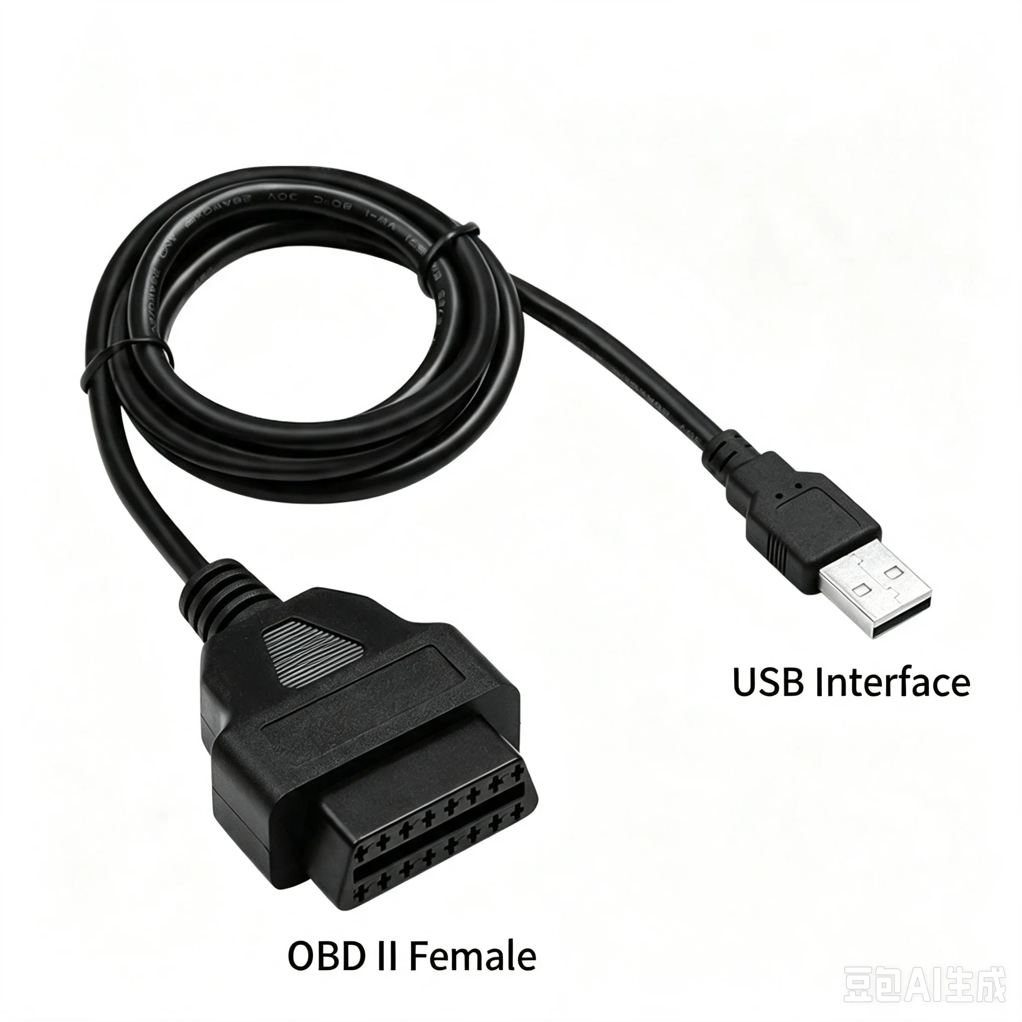 OBD2 Female 16Pin to USB Cable 1M Car OBD II Extension Cord For Dash Cam Car Diagnostic Device