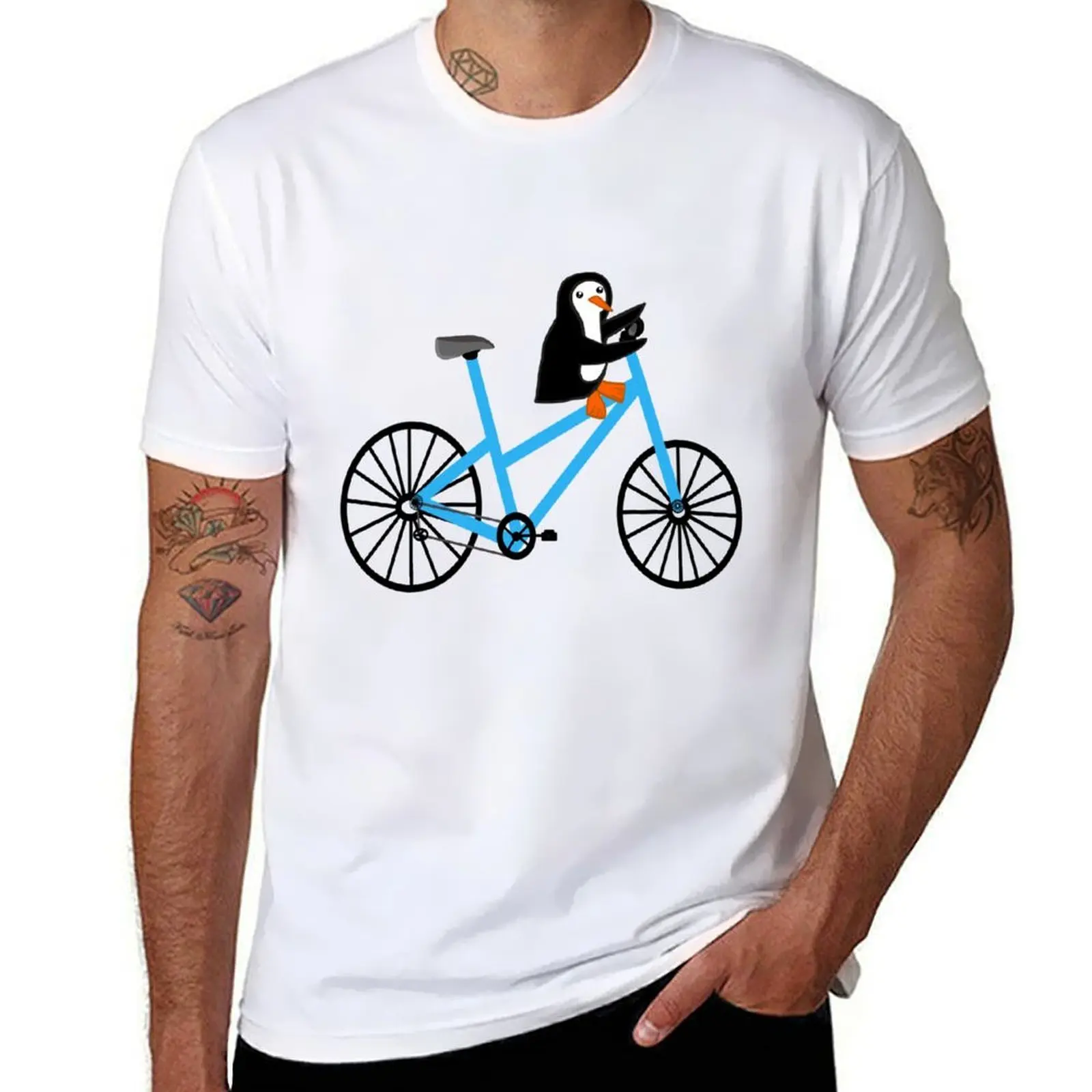 

Penguin On A Bicycle T-Shirt mens graphic t shirts t shirt personalised T-Shirt