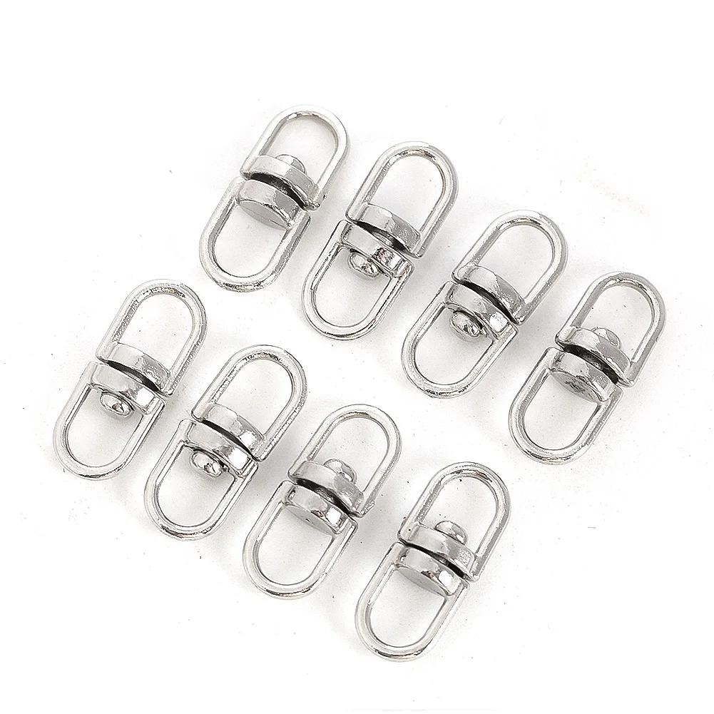 10PCS Double End Swivel Hook Key Ring Connector Rotating Pendant Clasp Lanyards Paracord Bag Parts DIY Craft Making Accessories