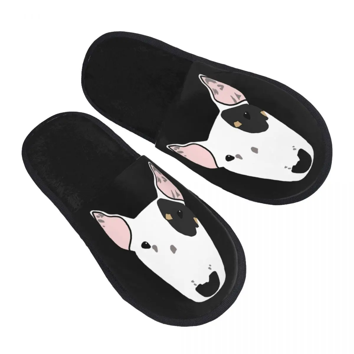 Custom Twinkle The Bull Terrier Memory Foam Slippers Women Comfy Warm Dog House Slippers