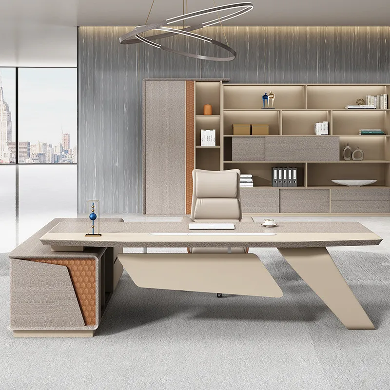 

Письменный стол Boss Стол президента Простой современный офис Большой офис и группа стульев