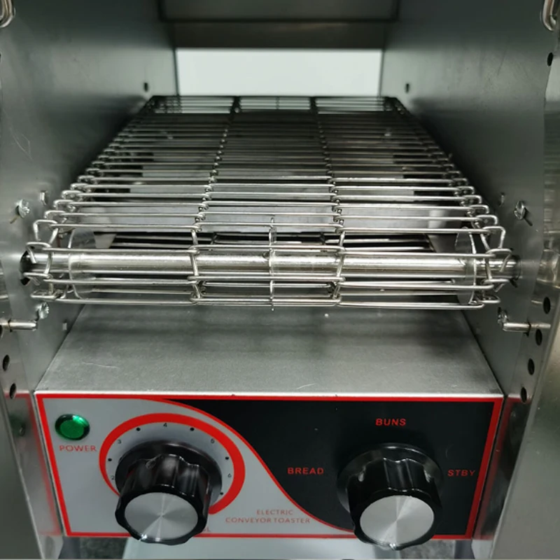 Torradeira de pão com corrente, forno automático, aquecimento, máquina de sanduíche, comercial, hotel, café da manhã