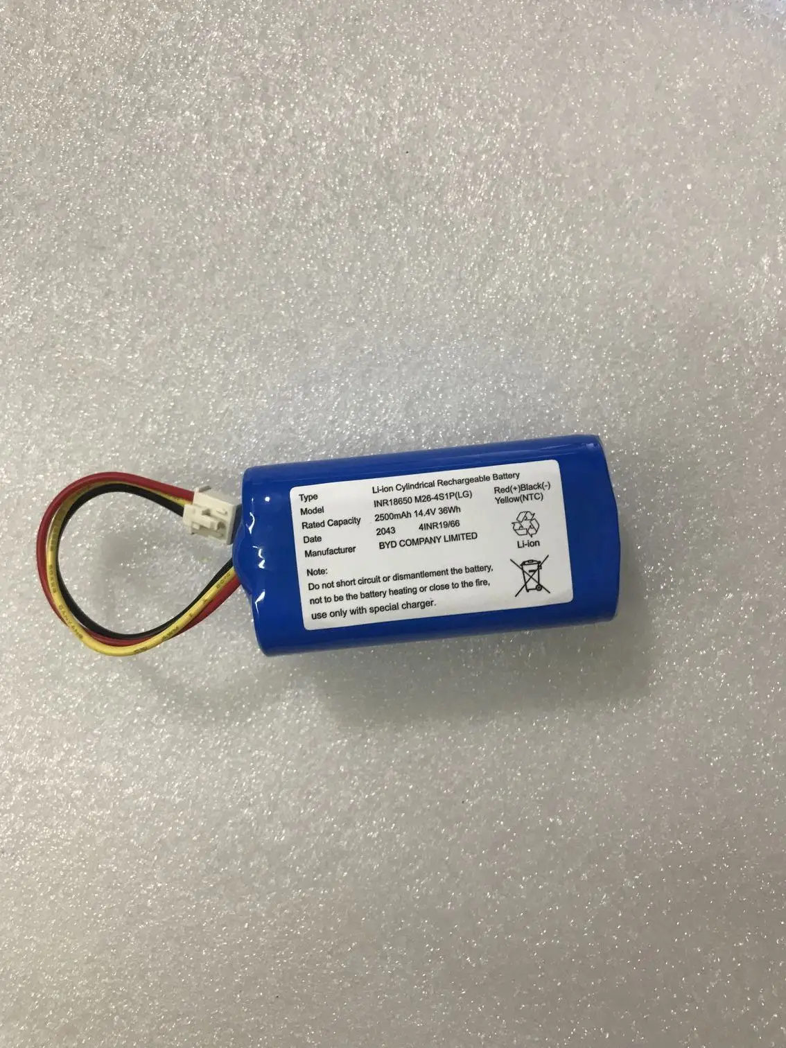 New Original Lithium Ion Battery Model Inr18650 M26-4S1P 14.4V 2600mah 2500MAh 36wh