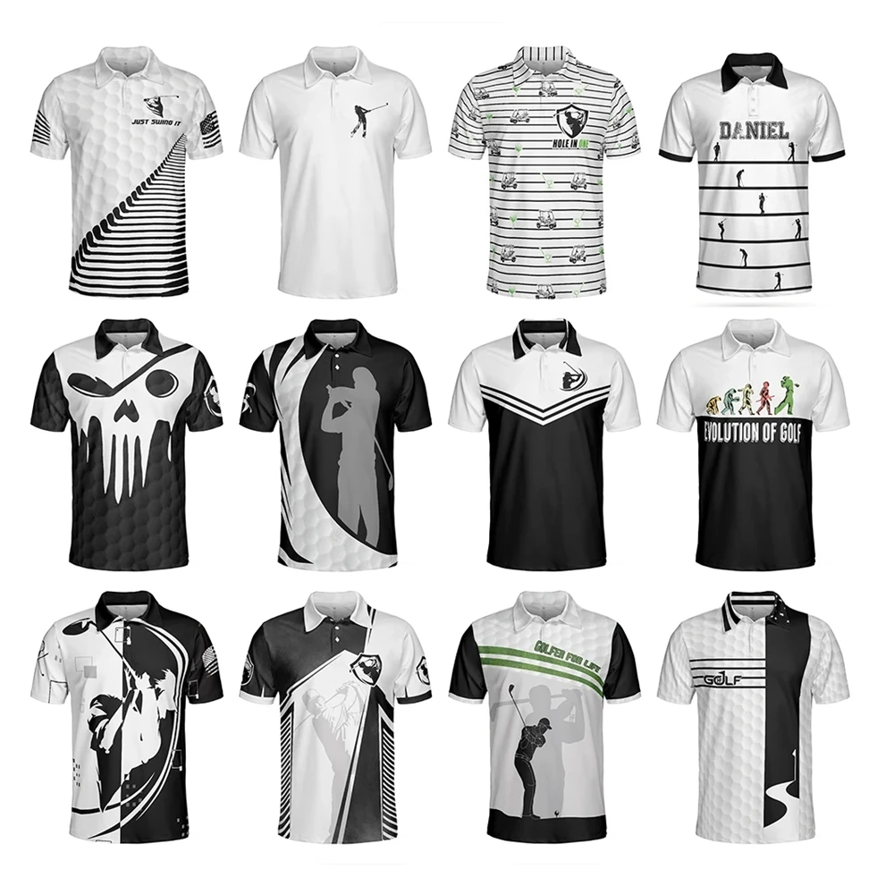 

Men's Swagger golf jersey, summer sportswear, short-sleeved T-shirt, breathable quick-drying fishing rod Mtb.