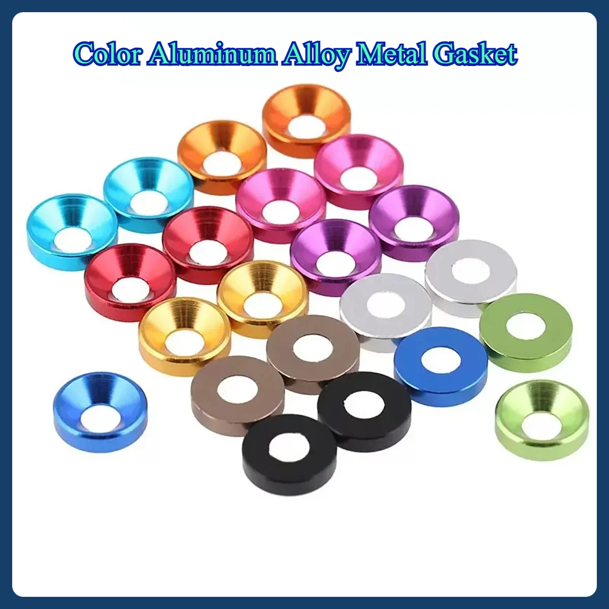 

Color Aluminum Alloy Metal Gasket/Countersunk Flat Head Gasket/Screw Round Flat Gasket M2M3M4M5M6M8