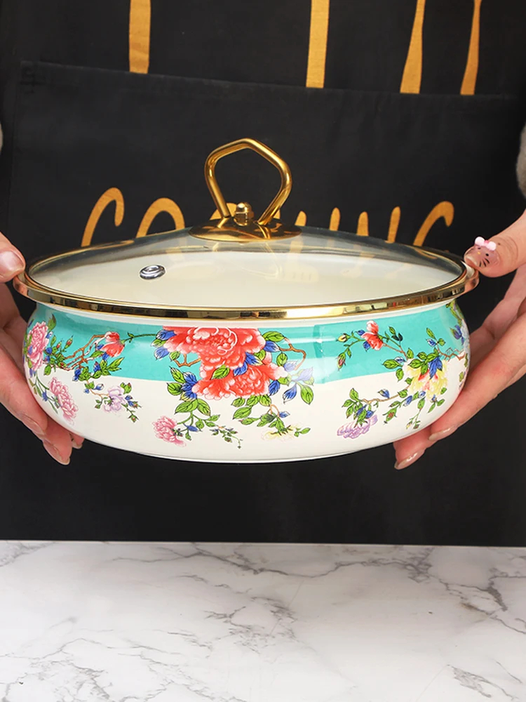 

Oulijia Large Capaci Thiened Enamel Basin Iron Porcelain Old Sle Kitchen Sink Bowl Chinese Traditional Enamelware Diware