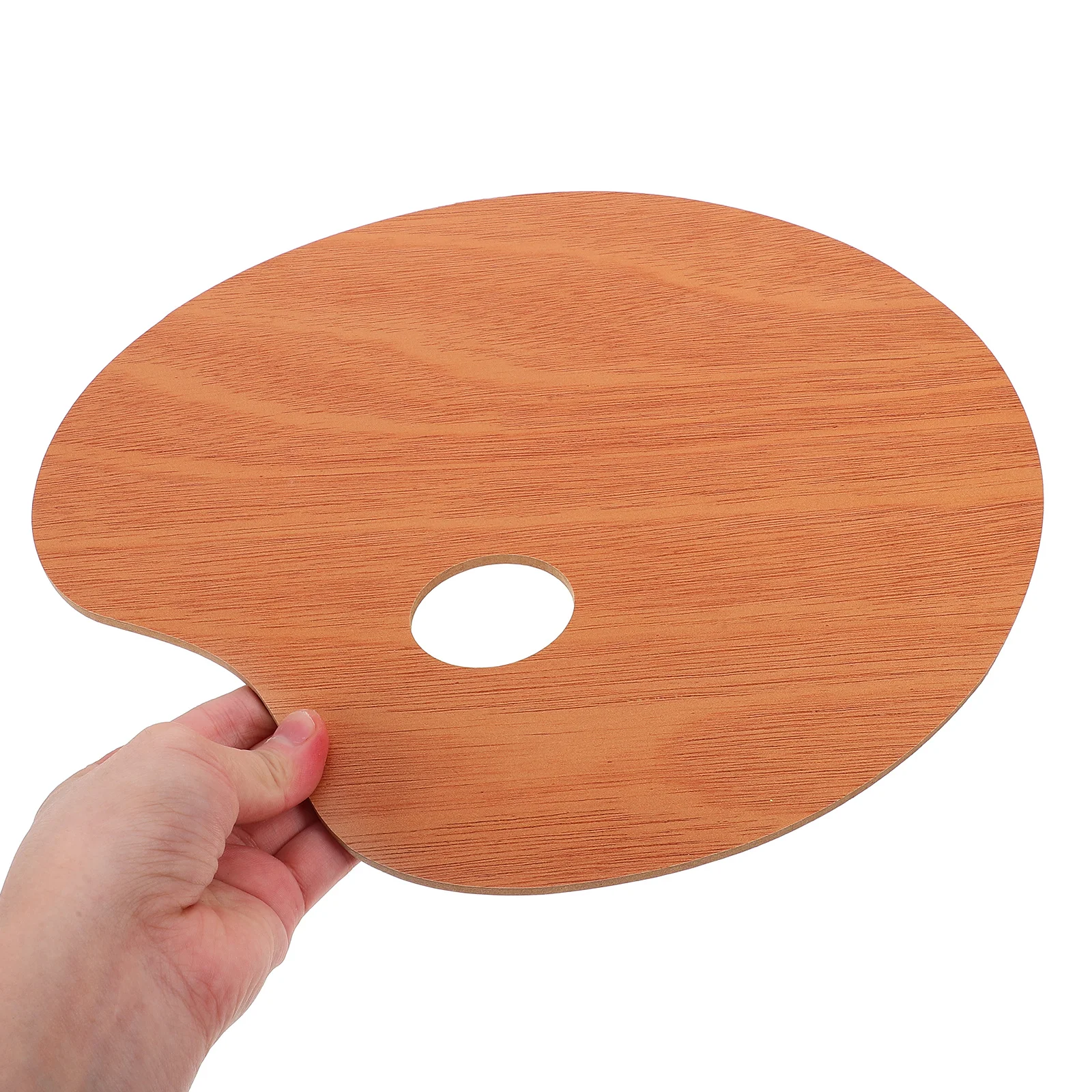 لوحة طلاء خشبية للفنان بيضاوية متينة وخفيفة الوزن وسطح أملس كبير وفتحة إبهام زيتية من الأكريليك لوحة ألوان مائية #4