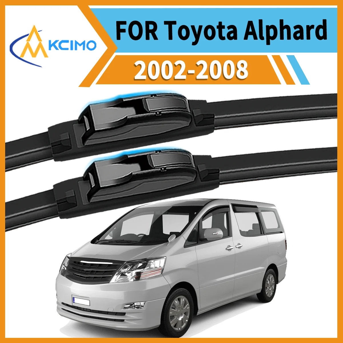 

2PCS All-Weather Wiper Blades Perfect for Toyota Alphard AH10 2002–2008 Durable Smudge-Free Clean Maximum Driving Safety