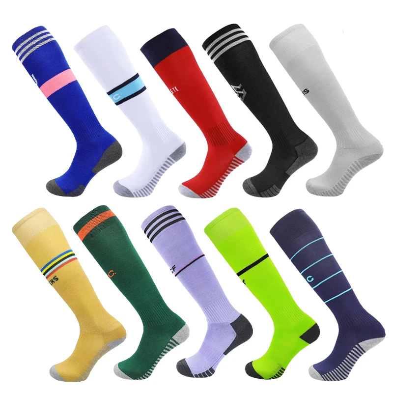 22/23 Season Soccer Socks European Club For Adults Kids Thickening Towel Bottom Knee High Football Training Match Sport Stocking