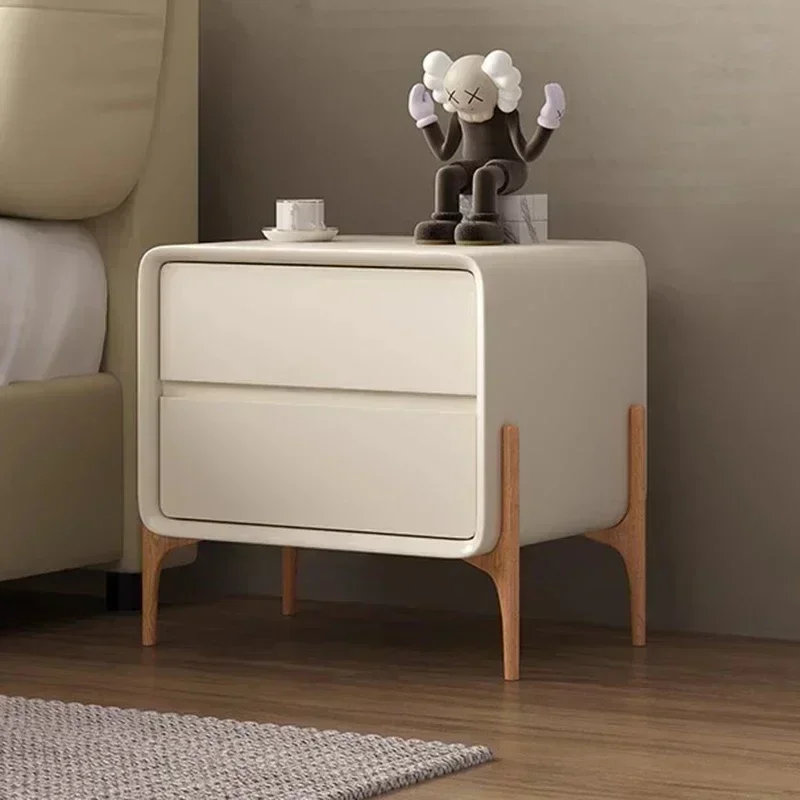 Mini Dressing Wooden Bedside Cabinet Mid-century Minimalist Premium Night Tables Light Luxury Mesitas Para Salas Furniture