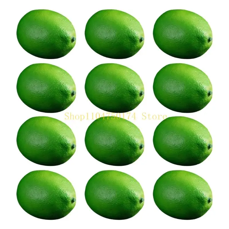 Set of 12 Realistic Lemon Fruit Model for Bowl Arrangements and Photo Use Top Sale