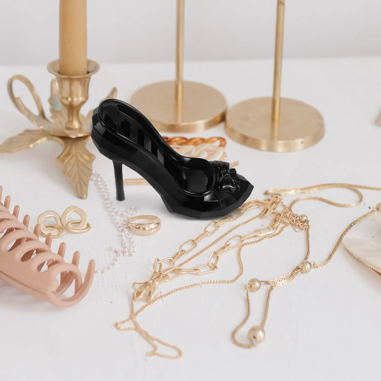 

Декоративная подставка-органайзер для обуви и украшений: модная витрина для туфель и бижутерии для гардеробной и туалетного столика