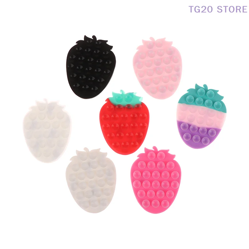 Универсальная присоска для мобильных телефонов, крепление на присоске с клубникой, портативная подставка для телефона, фиксированная накладка для телефона, автомобильный навигационный кронштейн