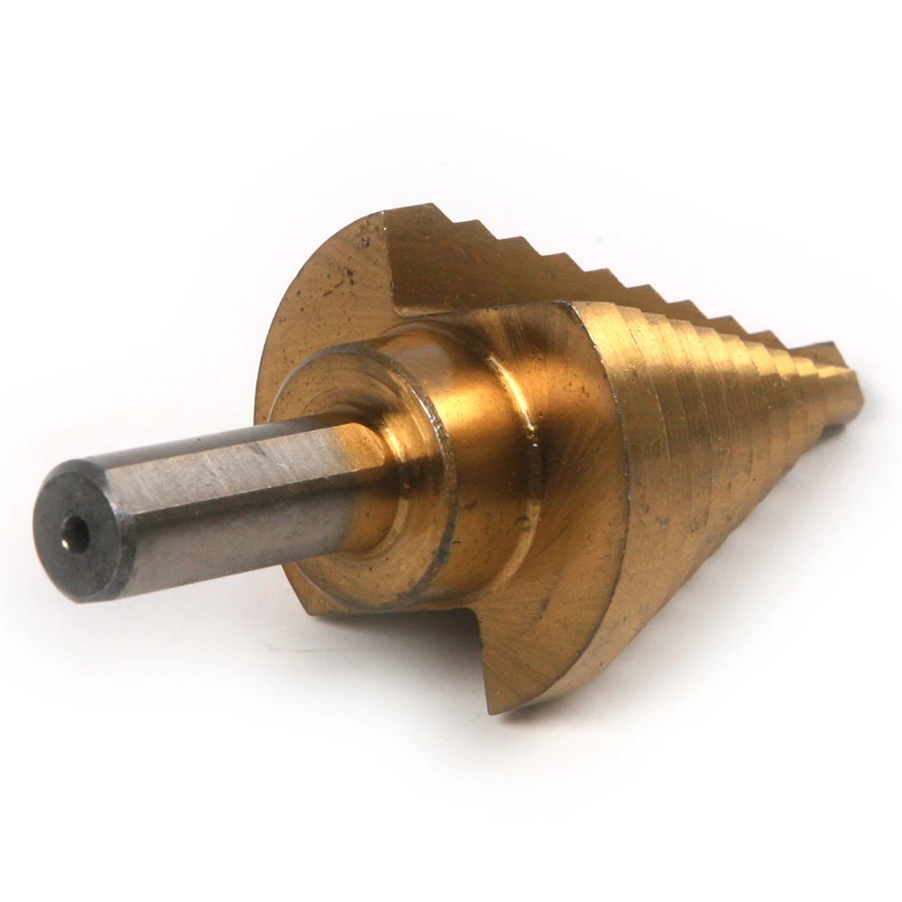 Foret étagé en titane HSS pouce, foret étagé conique pour le travail du bois, outils de forage du métal, 1PC