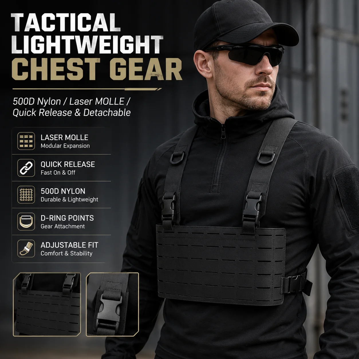 tactical-lightweight-chest-rig-molle-rig-vest-airsoft-hunting-combat-vest-adjustable-utility-ammo-pouch-gear