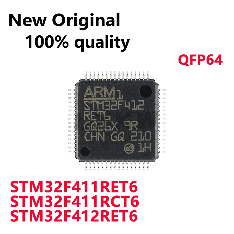 1/PCS New Original STM32F411RET6 STM32F411 STM32F411RCT6 STM32F412RET6 STM32F412 QFP64 Microcontroller chip In Stock