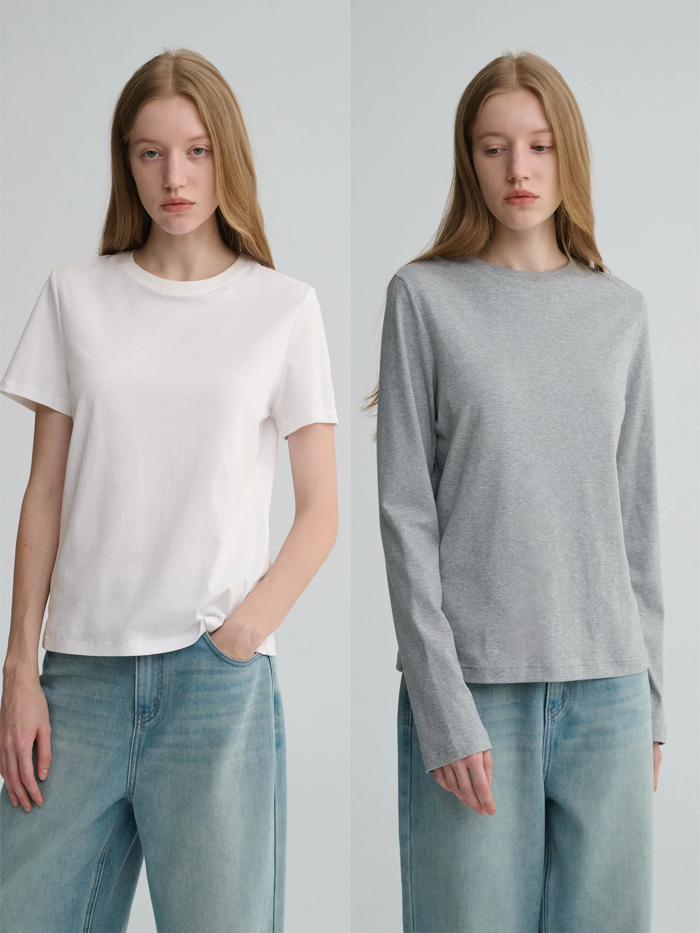 

Женская повседневная футболка Maison Cecile Basic из чистого хлопка, четырехцветная, с круглым вырезом, свободного кроя, длиной до плеч