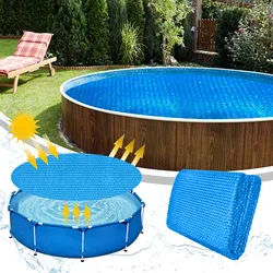 Above Ground Pool Solar Cover Heat Insulation Blanket Cover for Swimming Pool Protective Round Thermal Blanket with Heart-Shaped