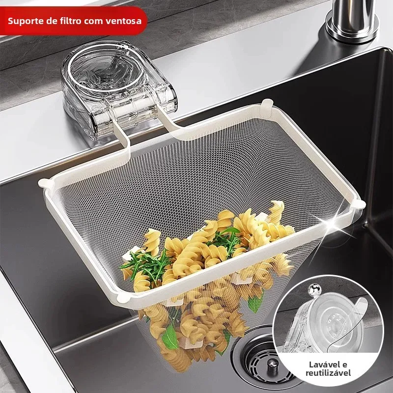 suction-cup-kitchen-sink-strainer-disposable-draining-net-frame-universal-for-dishwashing-leftovers-waste-water-filtration-tool