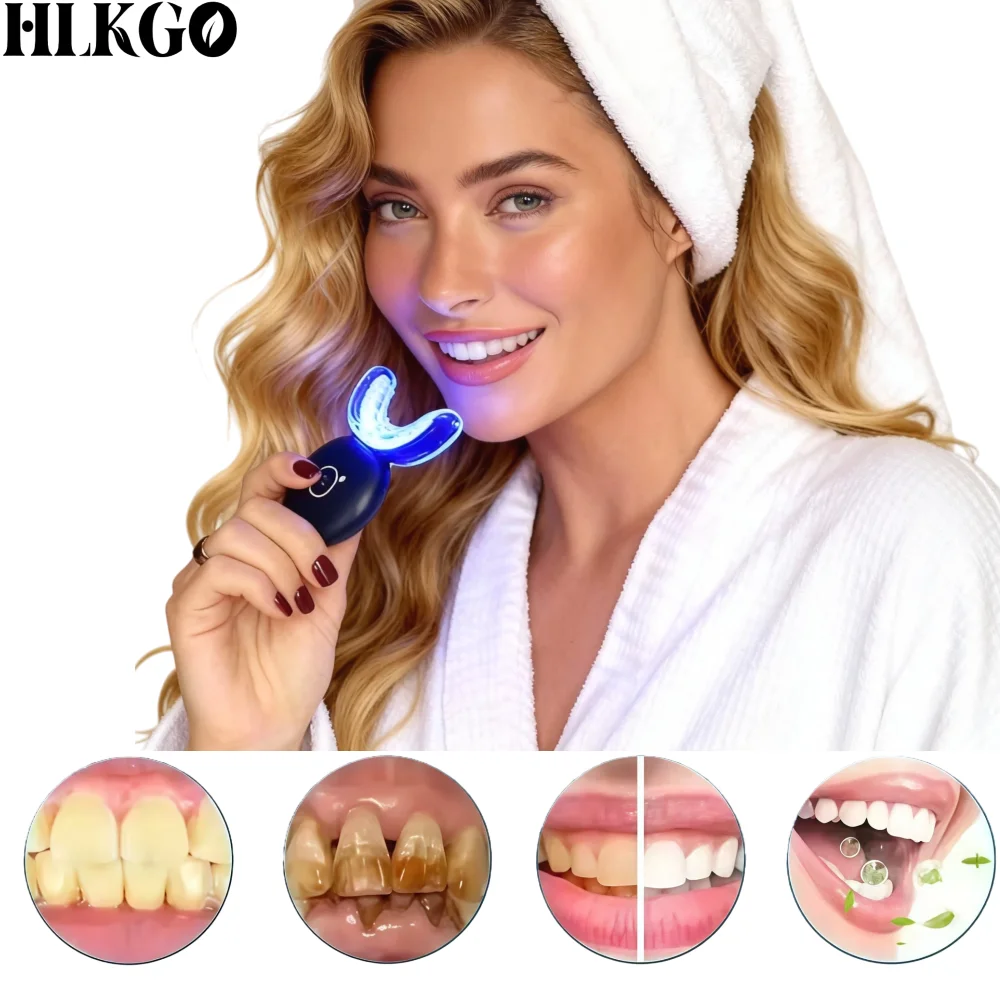 جهاز علاج بالضوء LED أحمر/أزرق لتخفيف الفم الفوري لآلام الأسنان وحساسية اللثة والتورم