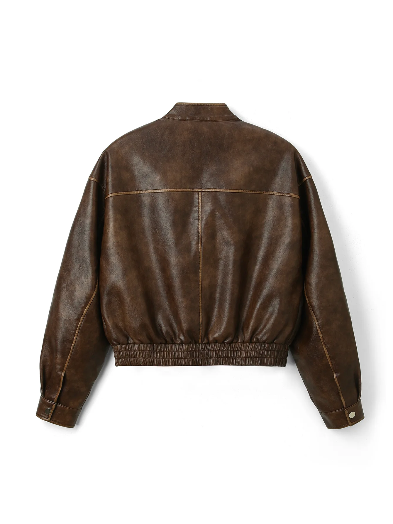 เสื้อแจ็คเก็ตหนังลำลองแฟชั่นพร้อมคอตั้ง,ฤดูใบไม้ร่วงและฤดูหนาว PU รถจักรยานยนต์ซิปเสื้อแจ็คเก็ตสั้น,เสื้อผ้าผู้หญิง