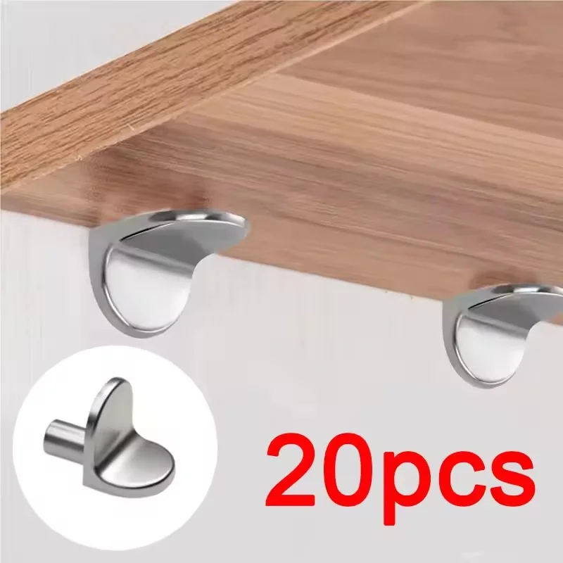 20 Pcs 5mm L-Shaped Shelf Support Pegs for Fixing Cabinet Wood/Glass Shelves, Ideal Furniture Shelf Brackets & Support Pins
