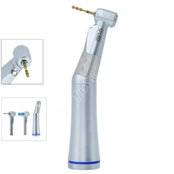 LED Contra Angulo Inner Water Spray Against Angle Push Button Contra Angle Low Speed Dental Angle Handpiece 1:1 Blue Ring