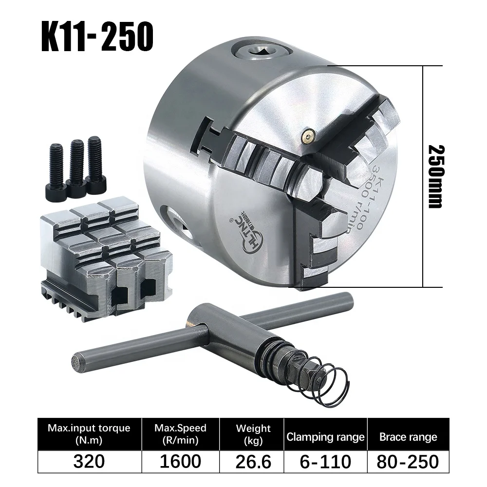 European K11-160 Lath Chuck 3jaw Sanou Jaws Chuck 3 Jaw Self Centering Chuck Self-Centring K11 160mm Hydraulic