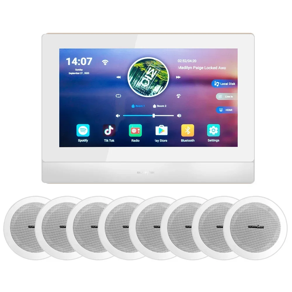 Wall WiFi Android Amplifier Kit Multi-room Controllers And Wireless Control Home Music System