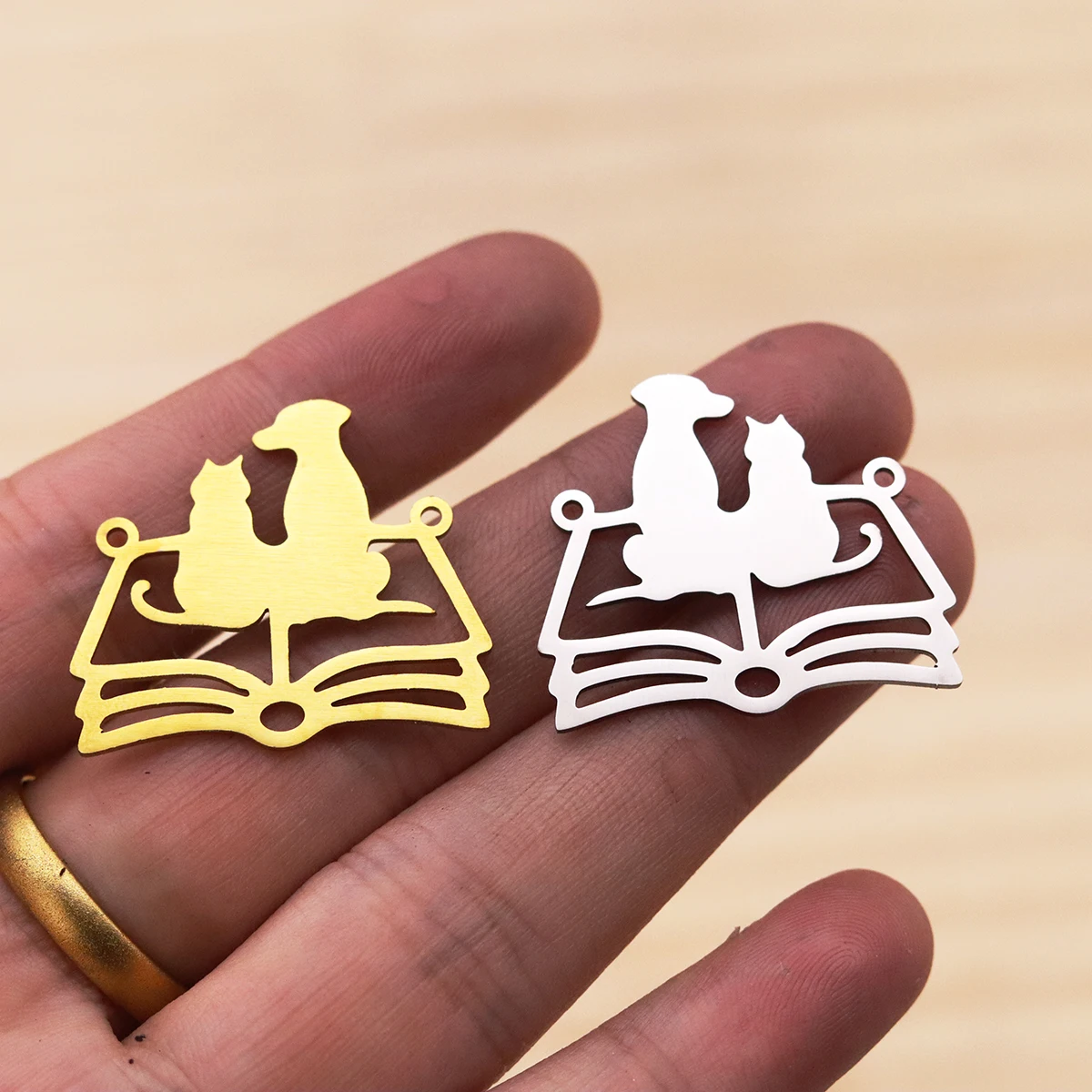 3pcs Lovely Book Cat Dog Silho - Jewelry Making Guide Book review and price