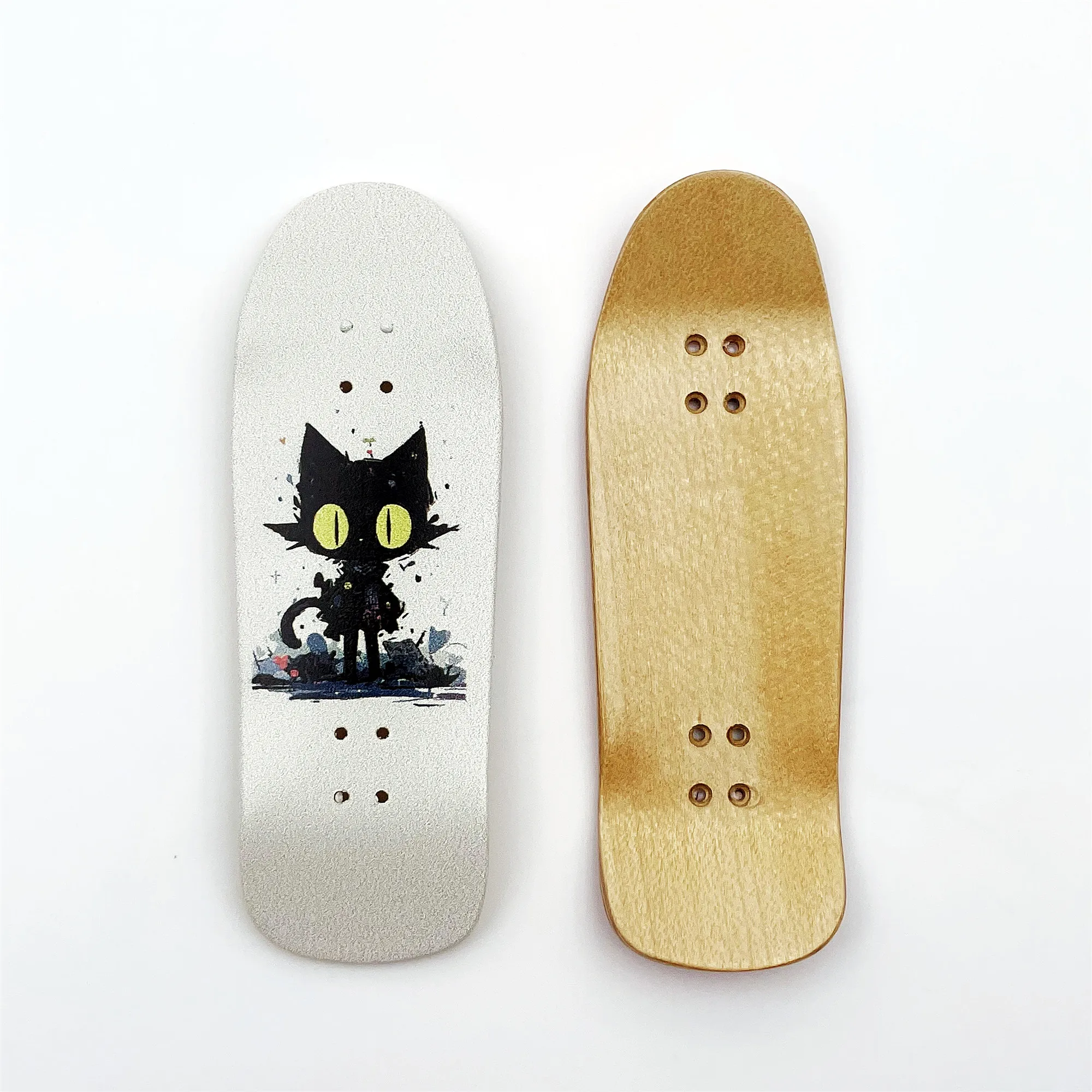 34mm Cruiser Fingerboard Deck New Shape with Graphic for Professional Mini Finger Skateboard