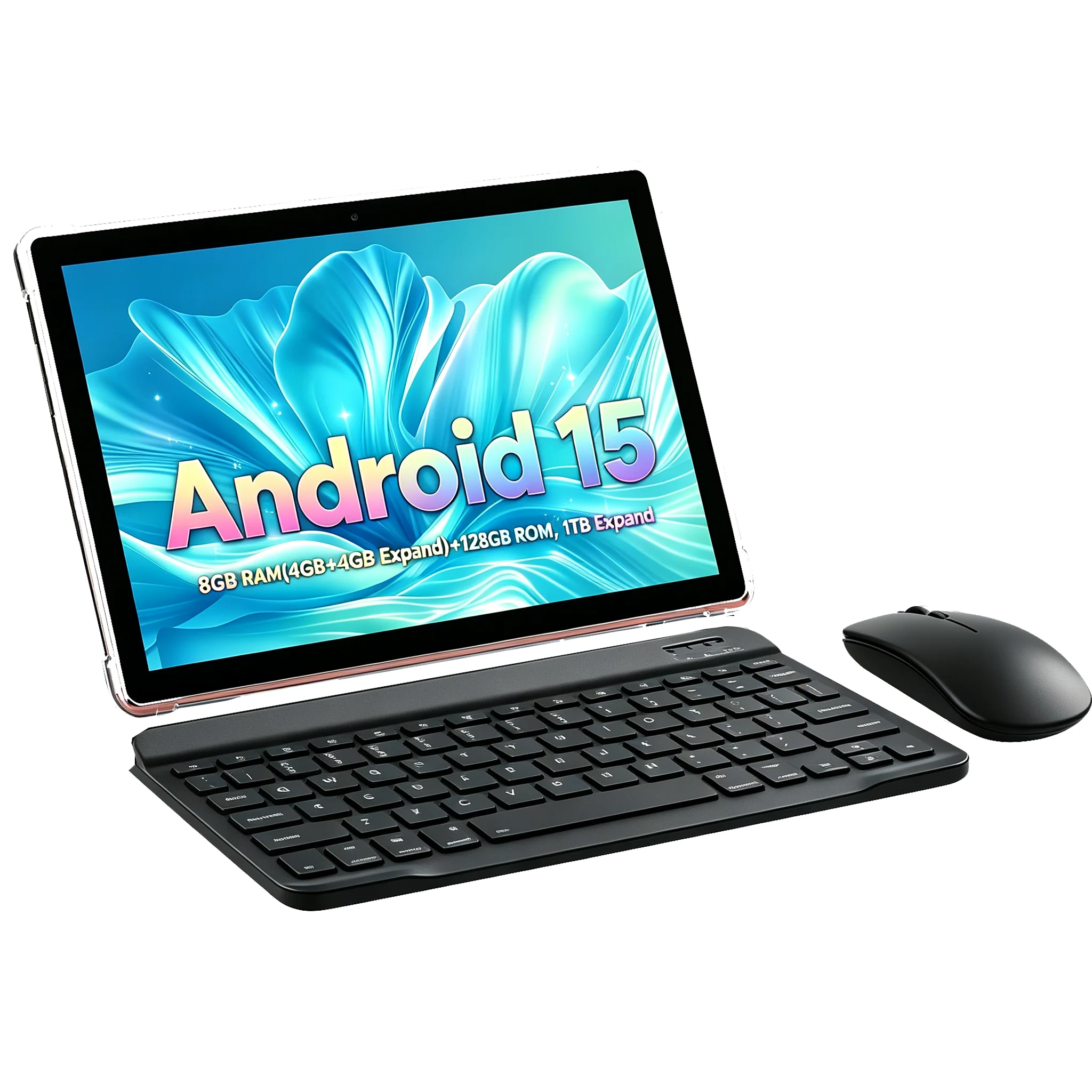 Paitanry Android 15 Octa Core Tablet 10.1" 8GB RAM 128GB ROM 1TB Expand 5000mAh HD IPS 2.4G/5G Dual WiFi With Keyboard And Mouse