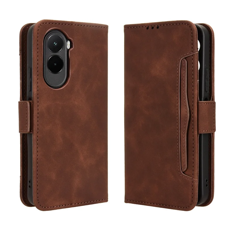 For Xiaomi Poco M7 4G Global Leather Wallet Flip Type Multi-card Slot Leather Book Design Cover For Xiaomi Poco M7 4G Phone Case