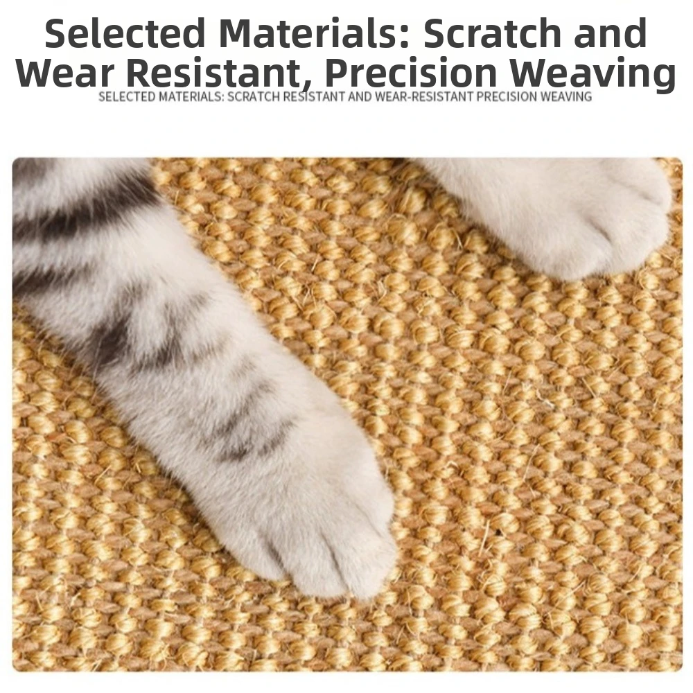 New Sisal Cat Scratching Board Wall Mount Wear-resistant Pet Grinding Pad with Ball Multi-size Furniture Protector Pet Supplies - view 3
