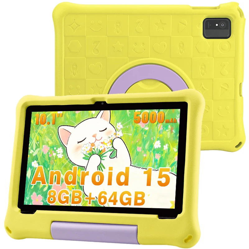 ANRY Android 16 Kids Tablet 10 Inch Octa Core 8GB RAM 64GB ROM IPS HD Display WiFi Bluetooth GMS Google Play Learning Tablet