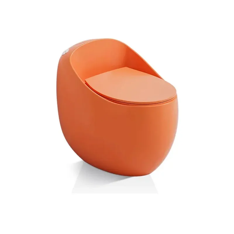 Modern egg-shaped ceramic toilet cover integrated matte black floor installation family hotel new design P-type trap S-type trap